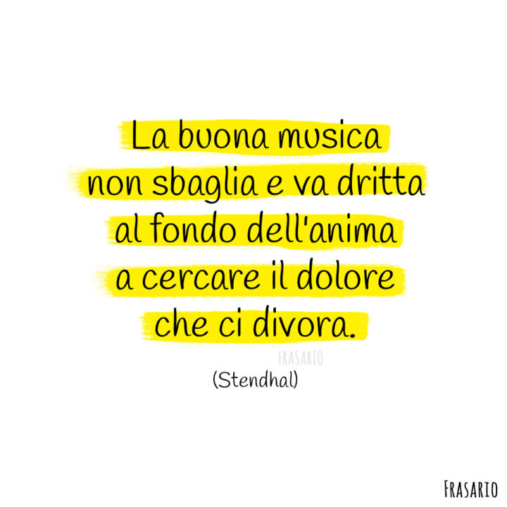 Frasi musica anima Stendhal