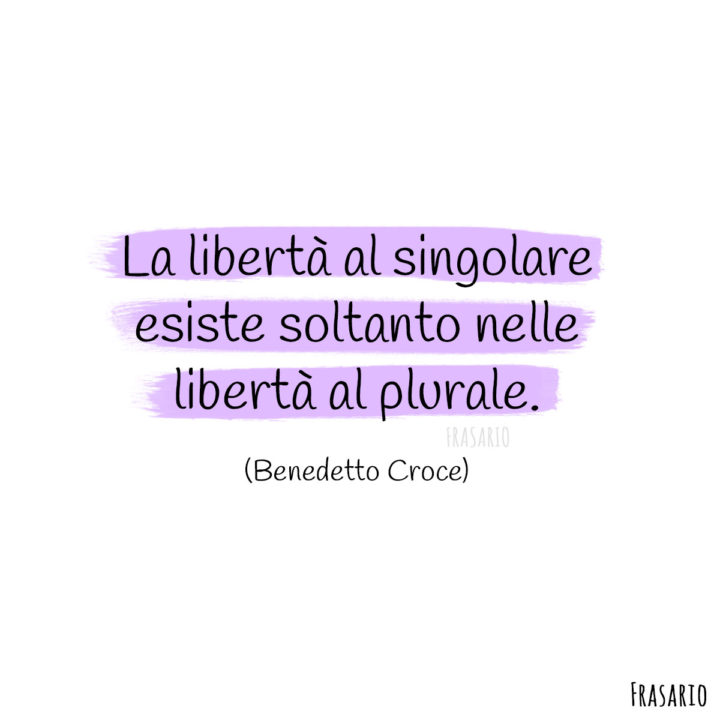 Frasi quarantena libertà Croce