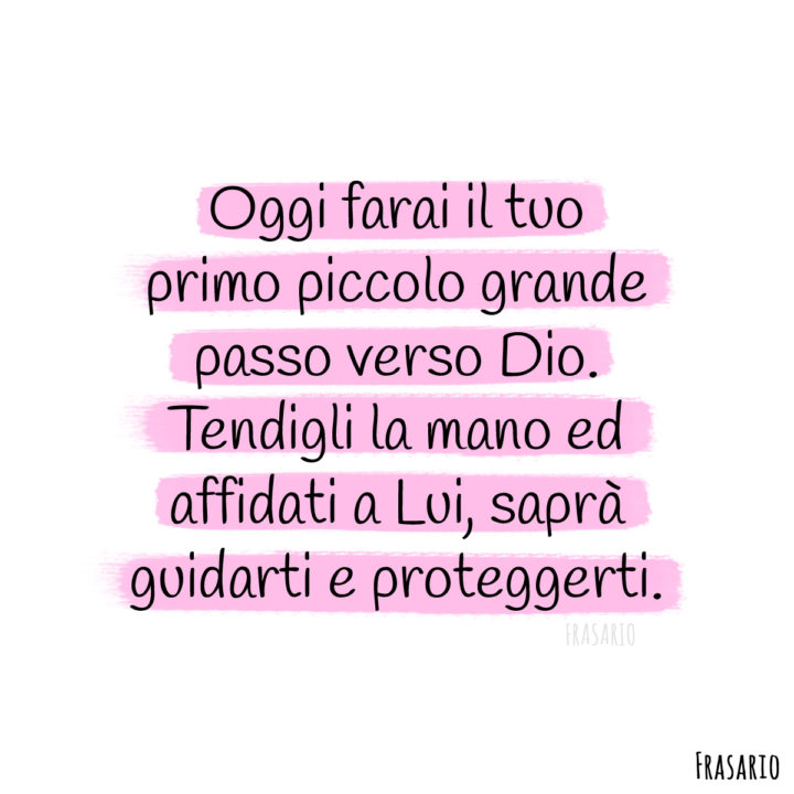 frasi battesimo dio