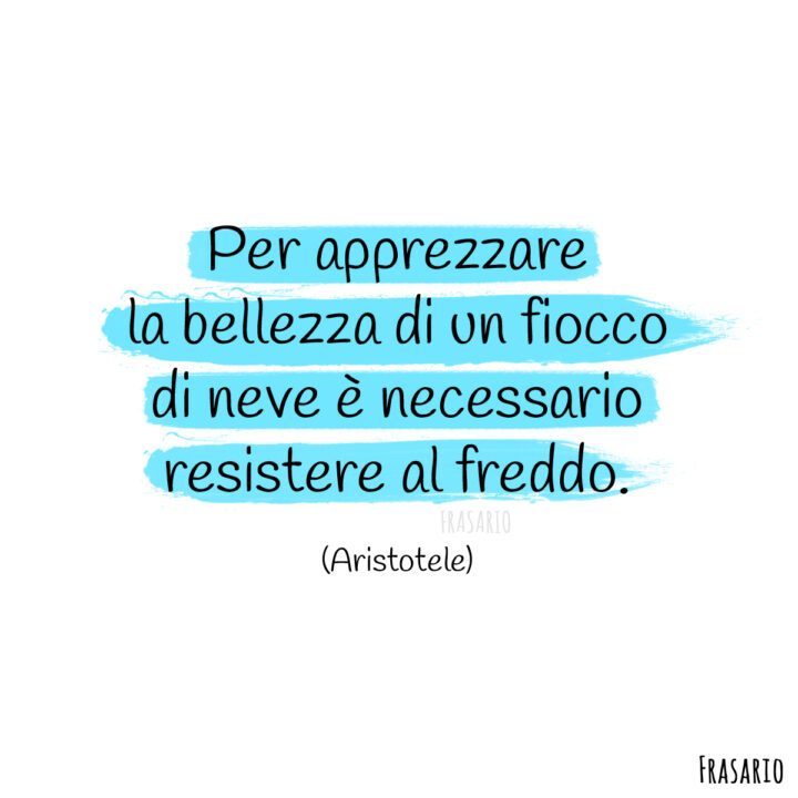 frasi bellissime neve aristotele