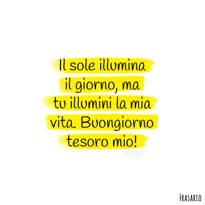 frasi buongiorno amore sole