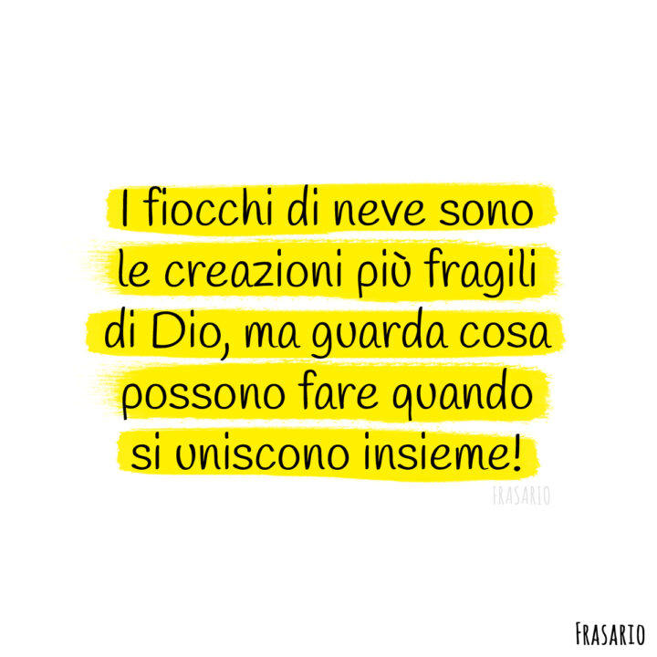 frasi neve dio