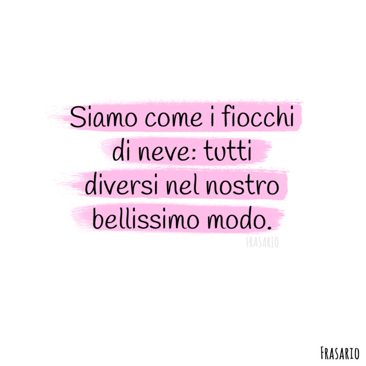 frasi neve diversi