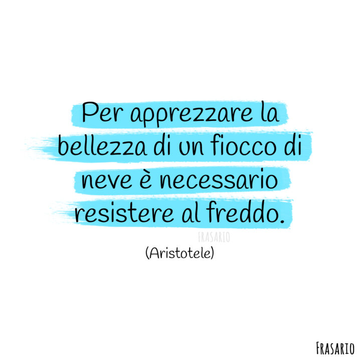 frasi neve fiocchi aristotele