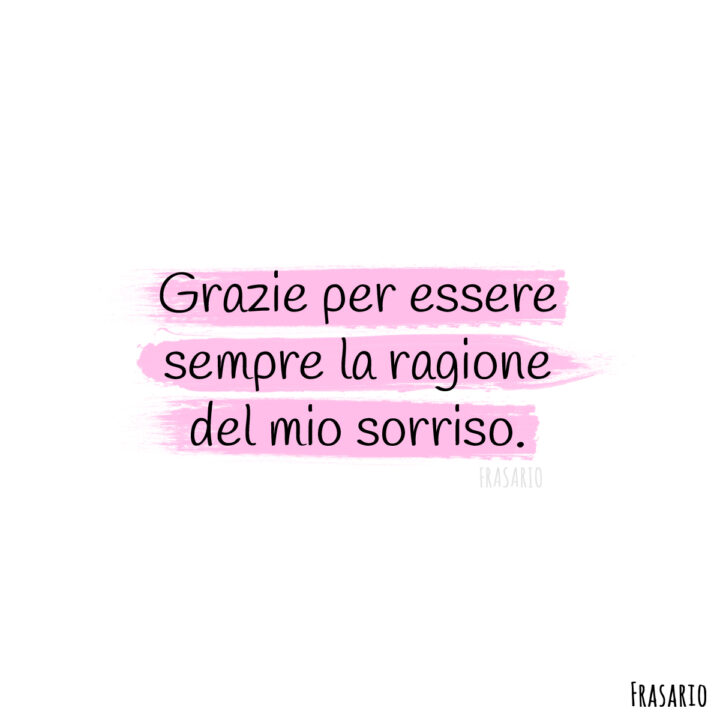 frasi ringraziamento sorriso