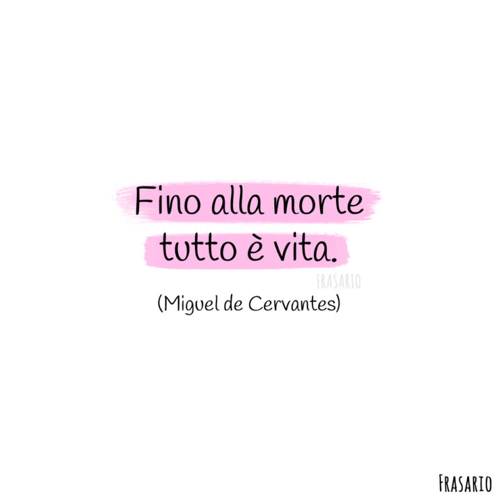 frasi vita morte tutto cervantes