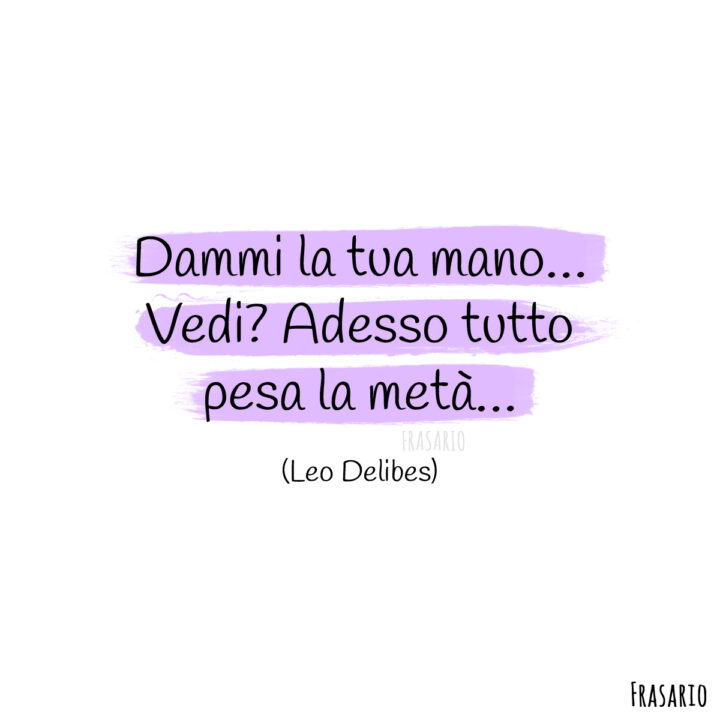 poesie amore mano delibes