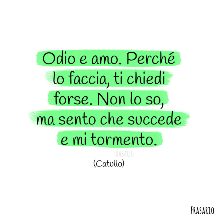 poesie amore odio amo catullo